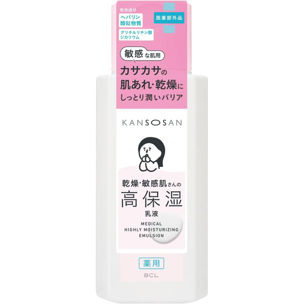KANSOSAN Medicated High Moisture Emulsion 180mL – Heparinoid & Dipotassium Glycyrrhizate [Alcohol-free]
