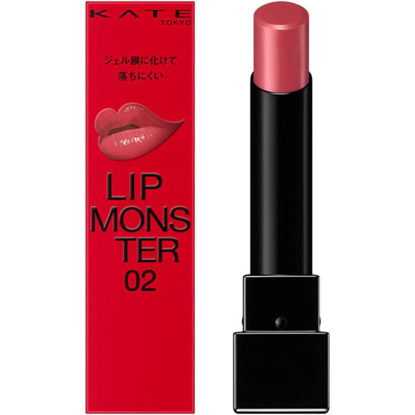 BESTSELLER! KATE Lip Monster – Long-Lasting & Moisturizing Lipstick (3g) | High-Pigment, Glossy Finish 02 Pink banana [Alcohol-free]