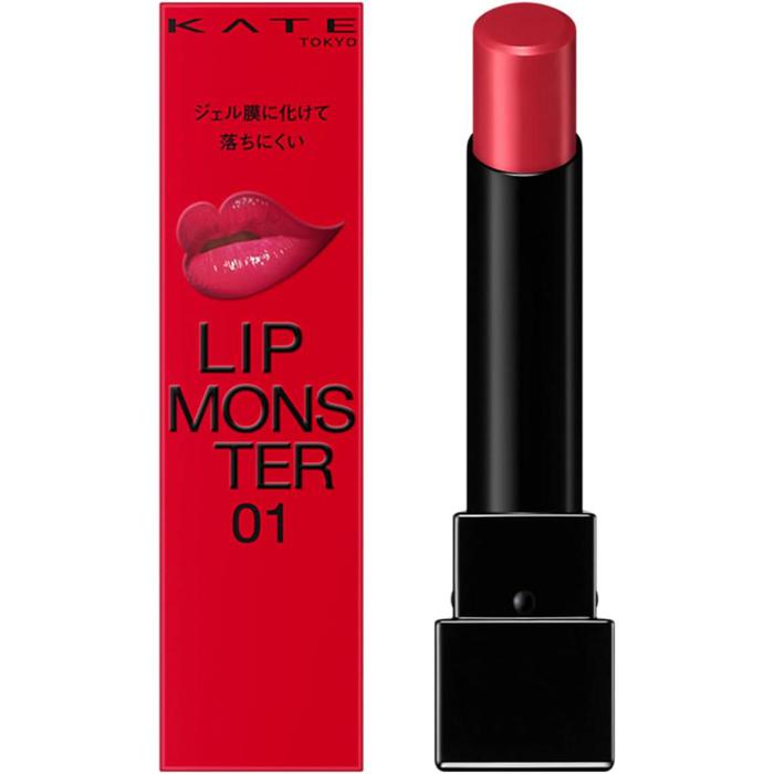 KATE Lip Monster – Long-Lasting & Moisturizing Lipstick (3g) | High-Pigment, Glossy Finish 01 Lumber of Desire [Alcohol-free]