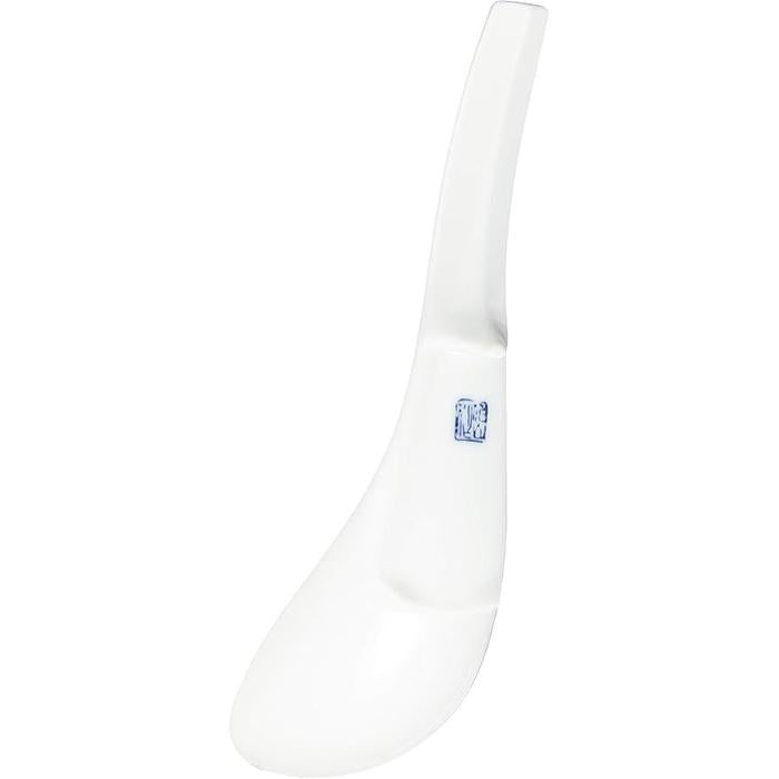 Arita-yaki Hakuji Yamagama “Ultimate Renge” Ramen Spoon Red Camellia | Japanese Porcelain 16cm