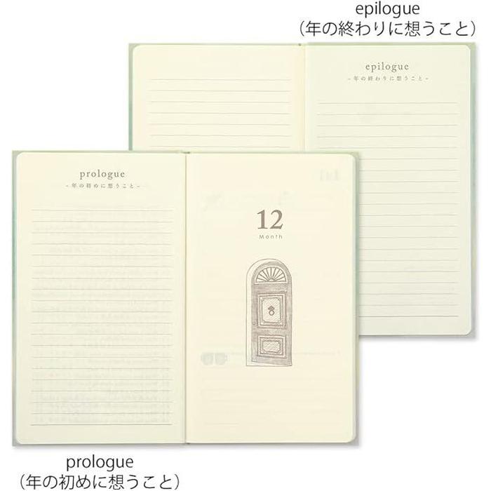Midori 12-Month Consecutive Door Diary – Seasonal Illustrated Journal with MD Paper