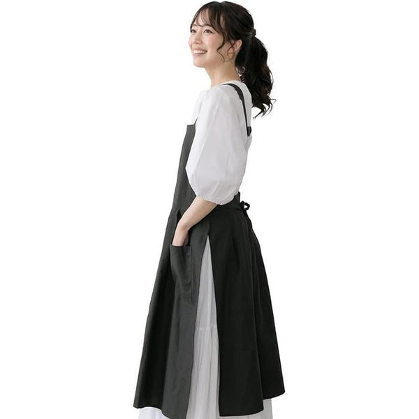 Chalino Women's Cotton Apron – Water-Repellent, Stylish, Dress-Style Design with Rear Coverage