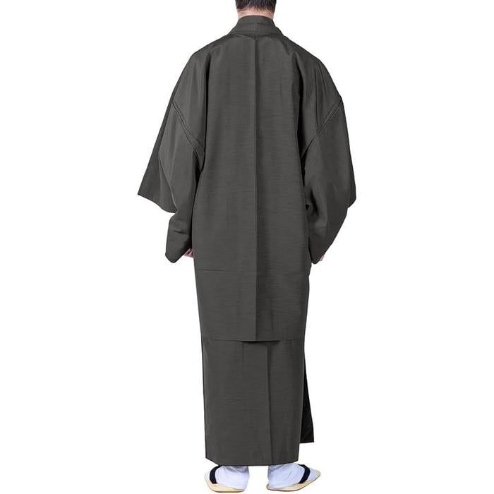 Kyoetsu Men’s Kimono & Haori Set – Pongee Fabric (Available in 3 colors)
