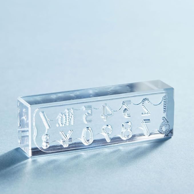 King Jim CLSA26 “Ice Stamp” Clear Stamp – Long Size Transparent Acrylic Stamp