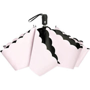 CICIBELLA Folding UV Umbrella Lilac Ash (Frill) – Automatic Open/Close Sun & Rain Umbrella with UV Cut