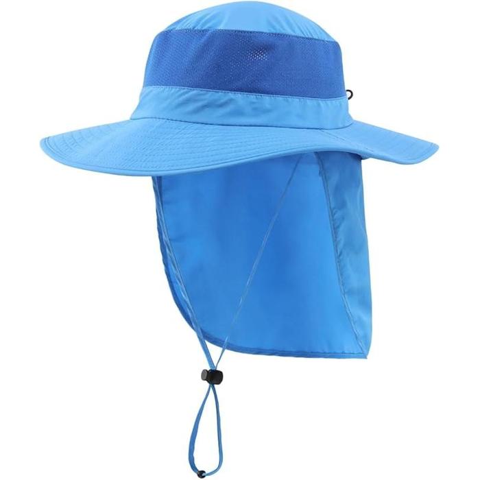 Connectyle Outdoor UPF50+ Mesh Safari Hat with Neck Cover