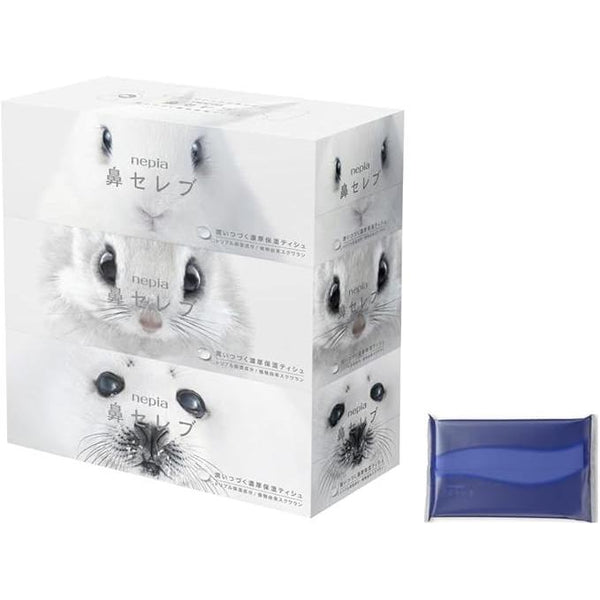 Nepia Nose Celebrity Ultra Soft Tissue 3-Pack + Osoi Moisturizing Soft Pocket Tissues