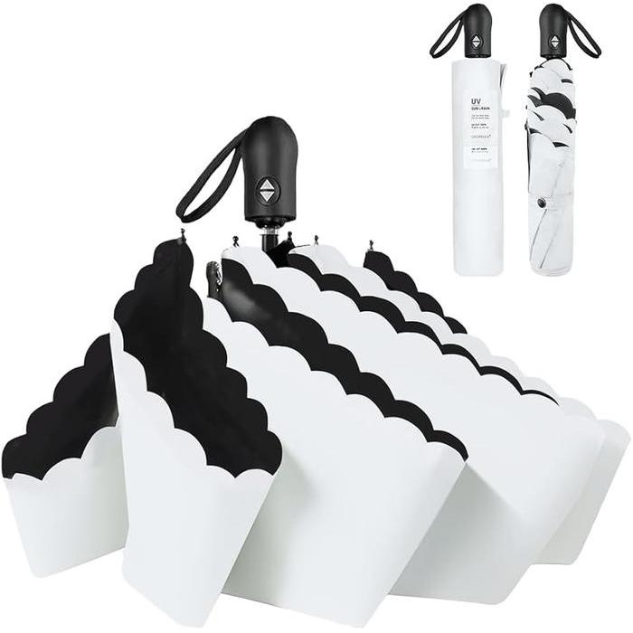 Ultra Lightweight Folding Parasol – Automatic Open/Close, 100% UV Protection & Full Blackout