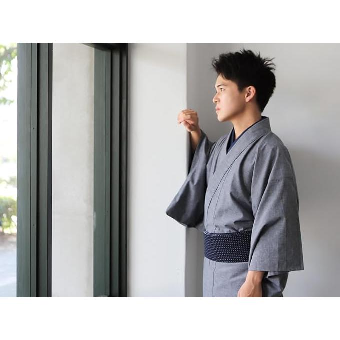 ROCCA Kurume Woven Reversible Men’s Obi (Available in 8 colors)