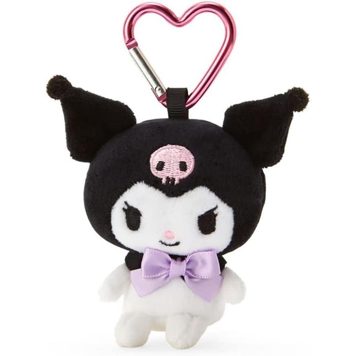 Sanrio Kuromi Mini Mascot Holder – Cute Heart-Shaped Keychain for Bags