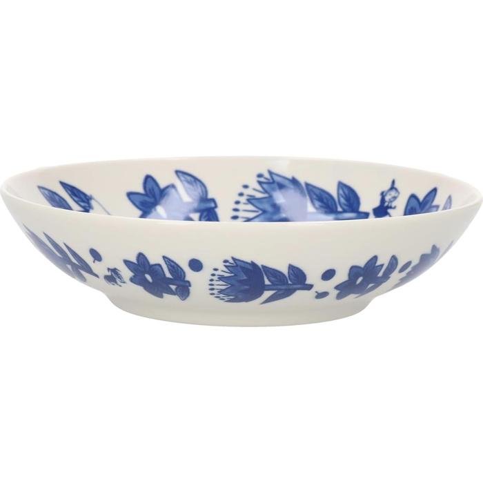 JAPANESE COLLECTION-MOOMIN "Blue Flora" Bowl Set, 17cm, 3-Piece