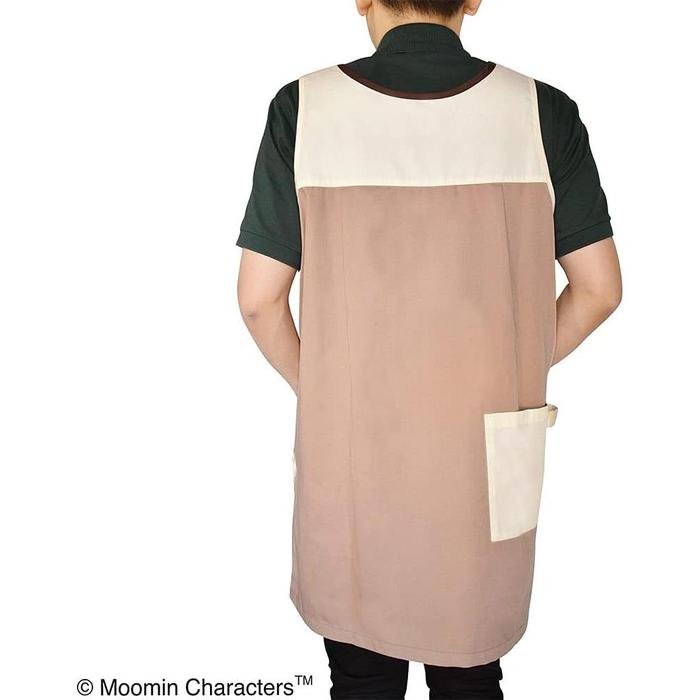 St.Lady’s Moomin Apron (Unisex) Moomin & Snufkin Brown/Beige
