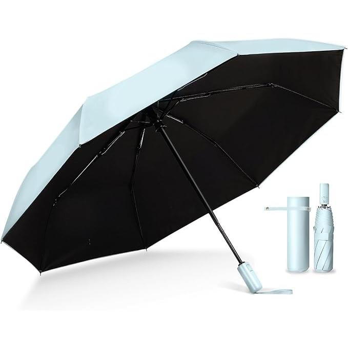 THE CLASSIC TOKYO UV Umbrella – 100% UV Cut Full Blackout Compact Folding Umbrella Automatic Open/Close Unisex