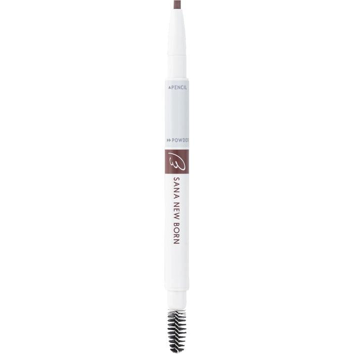 SANA New Born Perfect Eyebrow – 3-in-1 Pencil, Powder & Brush [Alcohol-Free]