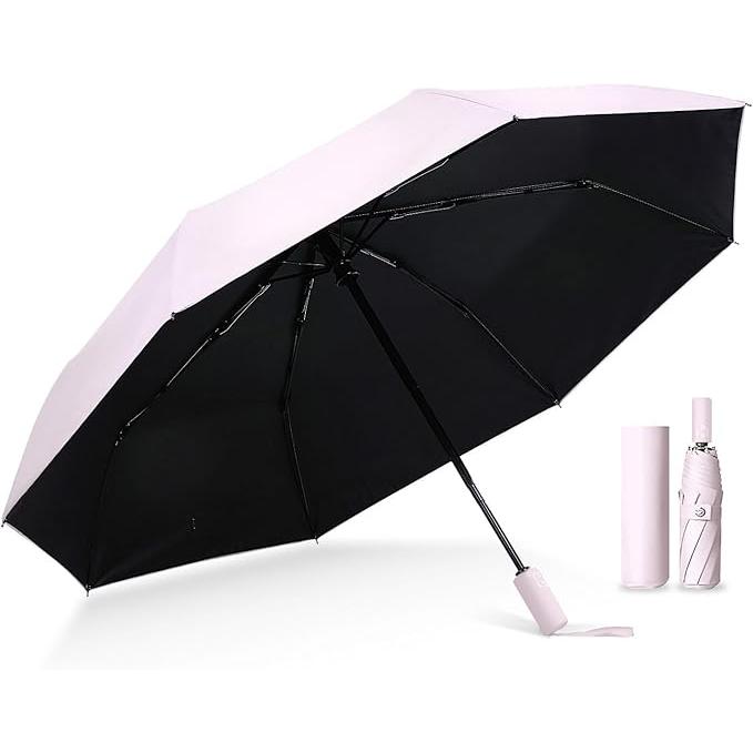 THE CLASSIC TOKYO UV Umbrella – 100% UV Cut Full Blackout Compact Folding Umbrella Automatic Open/Close Unisex