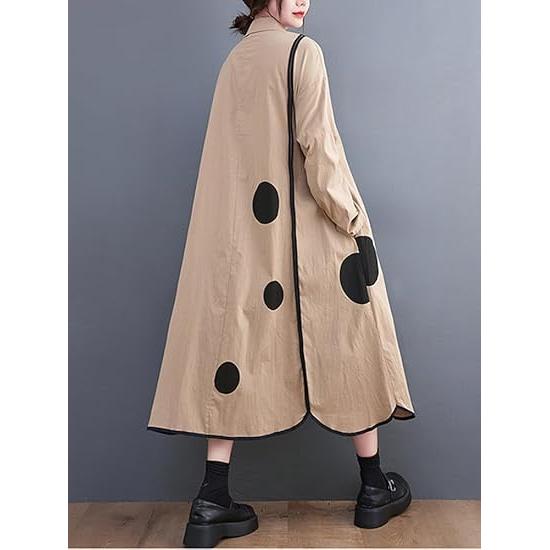 Minesam Long Shirt Dress - Black lady bug FREE SIZE (MULTIPLE COLOR OPTIONS)