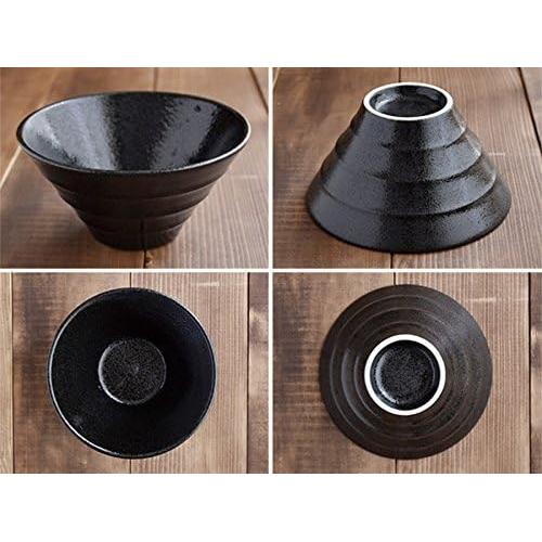 EAST Table Ramen Donburi Bowl – Trapezoidal Border Design, 7.1 in (18 cm), Made in Japan