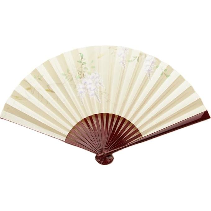 Kyoto Handcrafted Folding Fan – Wisteria Design