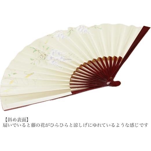 Kyoto Handcrafted Folding Fan – Wisteria Design