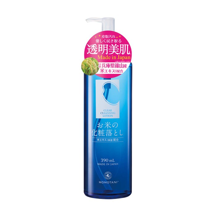 Momotani Clear Cleansing Lotion – Moisturizing cleansing make-up remover with rice extract 390ml [Alcohol-free]