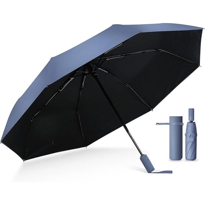 THE CLASSIC TOKYO UV Umbrella – 100% UV Cut Full Blackout Compact Folding Umbrella Automatic Open/Close Unisex