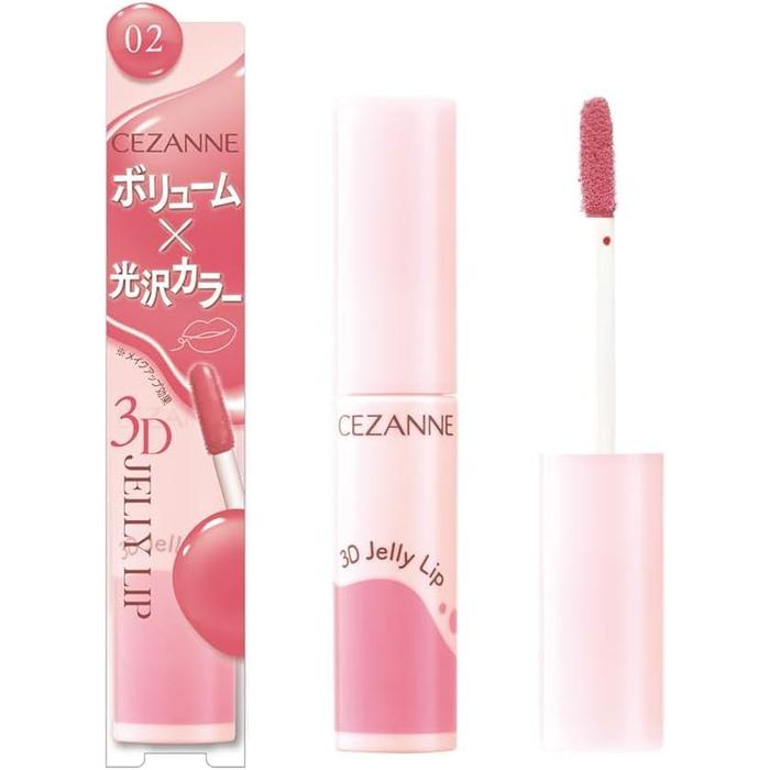 Cezanne 3D Jelly Lip – High-Gloss Volumizing Liquid Lip Gloss 5g [Alcohol-free]