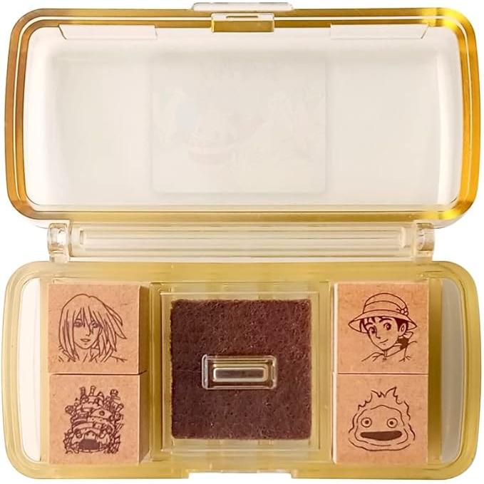 Ghibli Howl's Moving Castle Mini Stamp Hanko – Cute Anime Seal for Crafts & Stationery