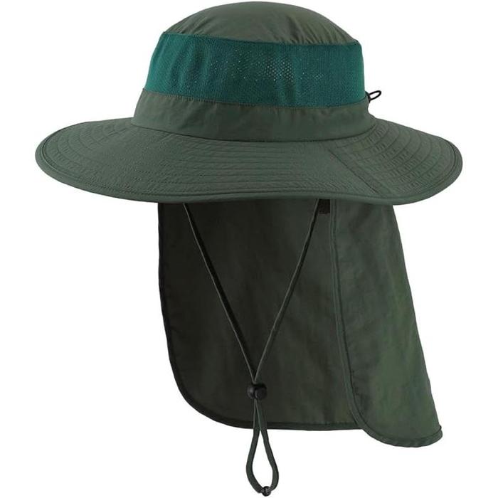 Connectyle Outdoor UPF50+ Mesh Safari Hat with Neck Cover
