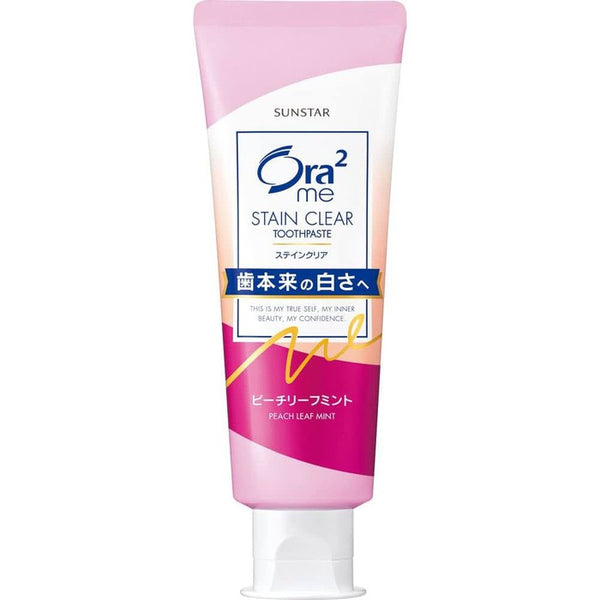 Ora2 Me Stain Clear Paste Peach Leaf Mint | Whitening & Refreshing Care 130g [Alcohol-free]