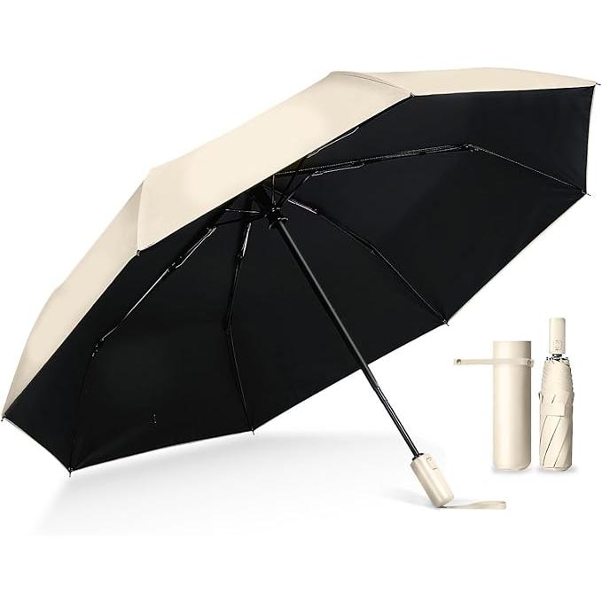 THE CLASSIC TOKYO UV Umbrella – 100% UV Cut Full Blackout Compact Folding Umbrella Automatic Open/Close Unisex