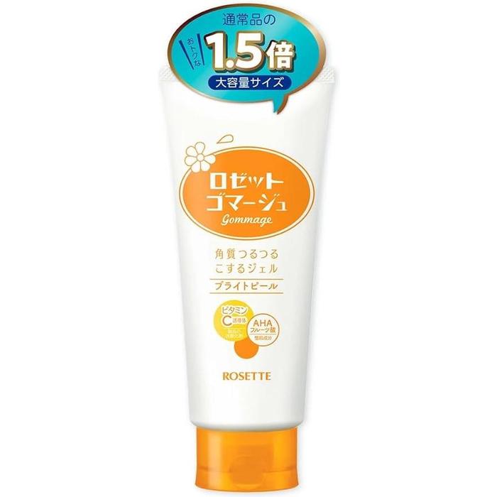 Rosette Gommage Bright Peel – Exfoliating Gel with Vitamin C for Radiant Skin 6.3 oz (180 g) [Alcohol-Free]