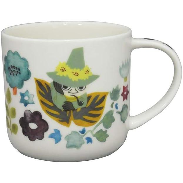 Yamaka Shoten MOOMIN "Herbarium" Mug with Snufkin Pattern, White 350ml