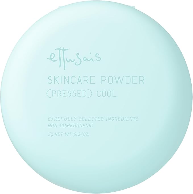 Ettusais Skin Care Powder (Presto) – Pressed Face Powder with Pore Cover and Glossy Finish, 7g [Alcohol-free]