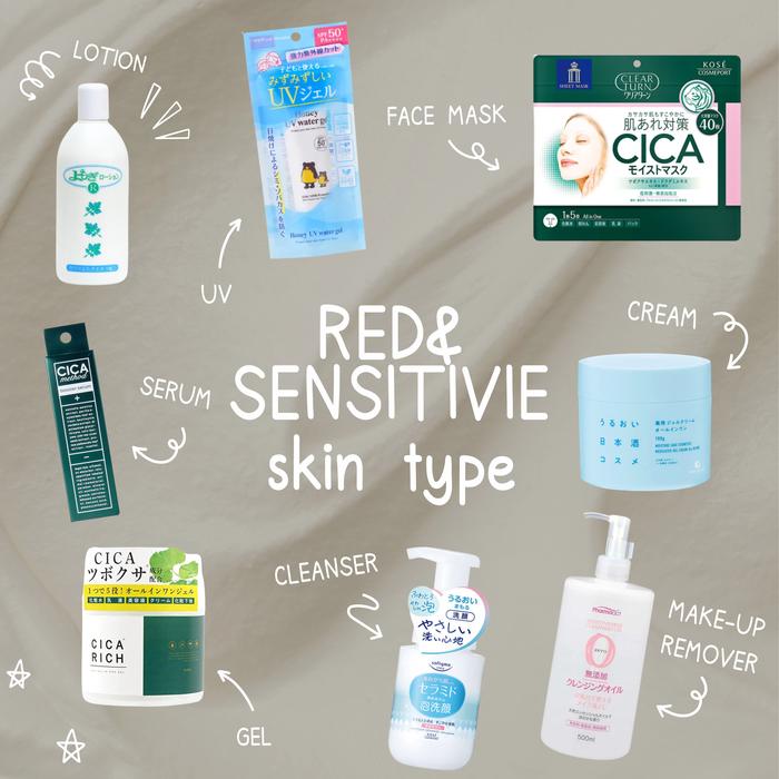 Japanese Skin Care Set - SENSITIVE AND RED SKIN