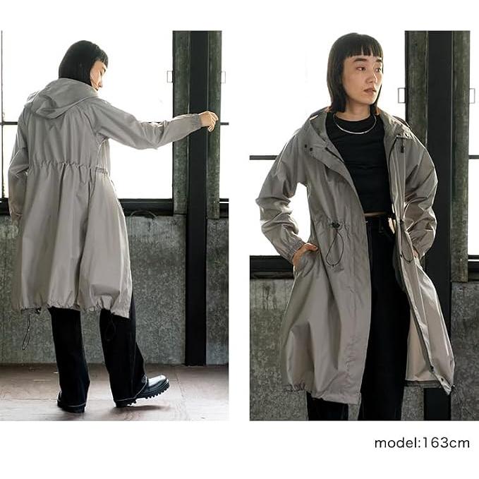 W by Wpc. Long Mods Raincoat – Waterproof Women's Hooded Rain Coat, 4 Colors
