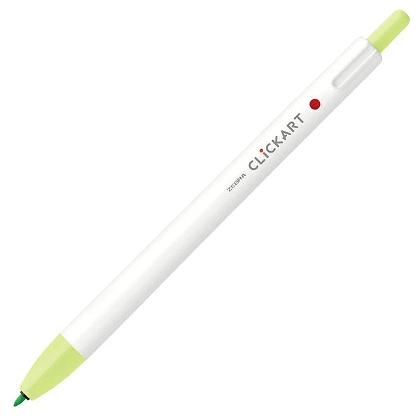 ZEBRA Clickart Retractable Water-Based Color Pen – Pale Colors, 0.6 mm