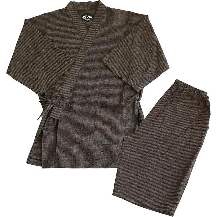 WATANOSATO Kurume Chijimi Jinbei Set – Breathable Cotton, Traditional Japanese Loungewear for Men, Casual Summer Wear (8 Colors, Sizes S–3L)