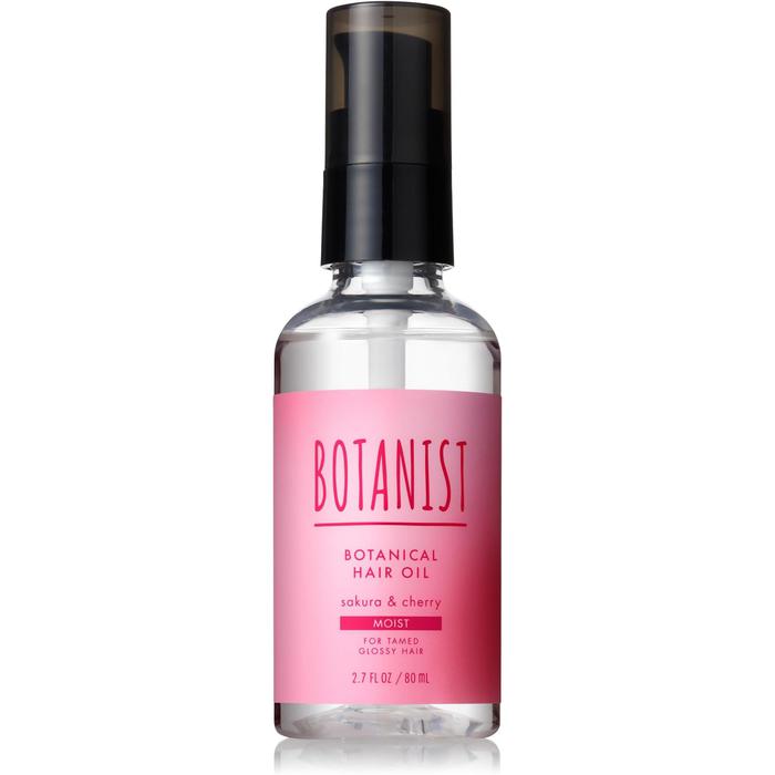 [2025 Spring Limited Edition] BOTANIST | Moist Hair Oil Sakura & Cherry Scent – Hydrating Oil for Naturally Moisturized Hair 80ml [With alcohol]