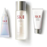 SK-II Pitera™ Infinite Aura Skincare Kit | Essence 75mL, Cleanser 20g & Whitening Serum 10mL – Brightening, Anti-Aging & Hydrating Trial Gift Set with Niacinamide［Alcohol-free]