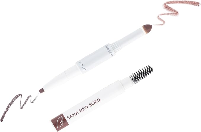SANA New Born Perfect Eyebrow – 3-in-1 Potlood, Poeder & Borstel [Alcohol-Free]