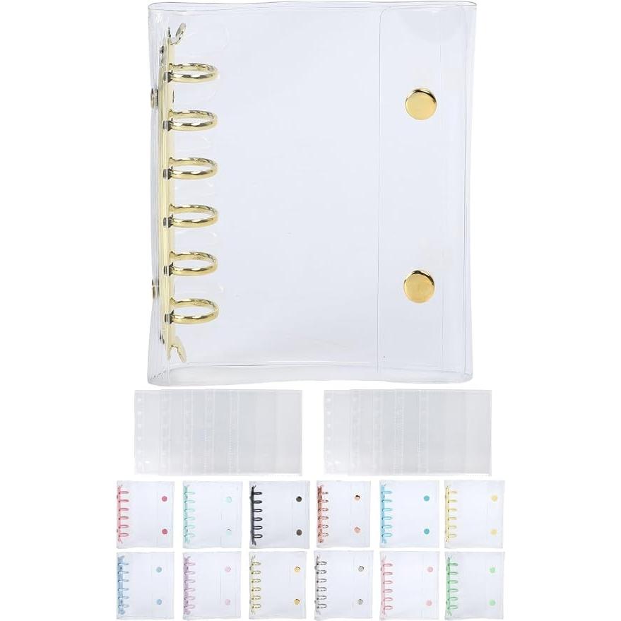 Daction Transparent Sticker Book A7 – Cute Sticker Binder with 10 Refills