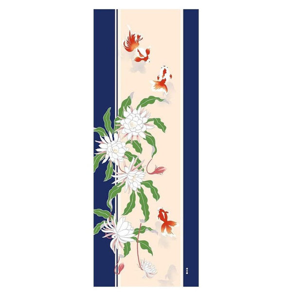 Tenugui towel from Hamamonyou - Gekkabijin and Kingyo (100% cotton)