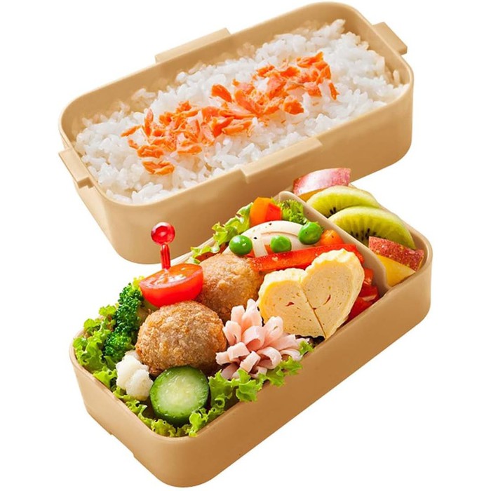 Skater Tanuki Bento Box – 600ml Two-Tier Lunch Box with Antibacterial Dome Lid