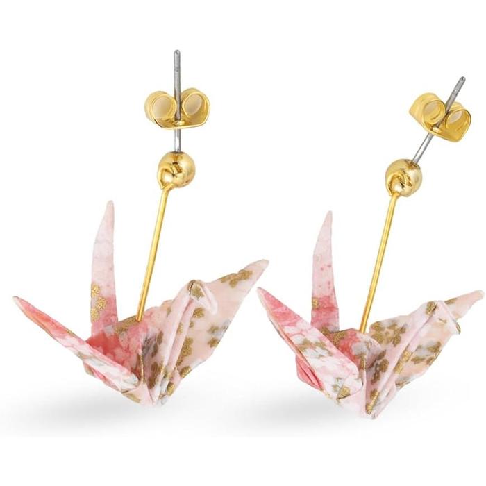 Noren Handmade Origami Earrings – Washi and Surgical Stainless Steel