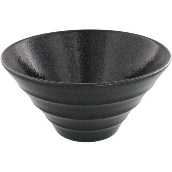 EAST Table Ramen Donburi Bowl – Trapezoidal Border Design, 7.1 in (18 cm), Made in Japan