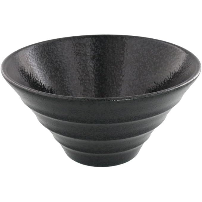 EAST Table Ramen Donburi Bowl – Trapezoidal Border Design, 7.1 in (18 cm), Made in Japan
