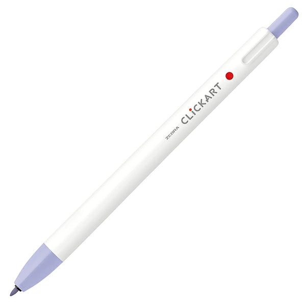 ZEBRA Clickart Retractable Water-Based Color Pen – Pale Colors, 0.6 mm
