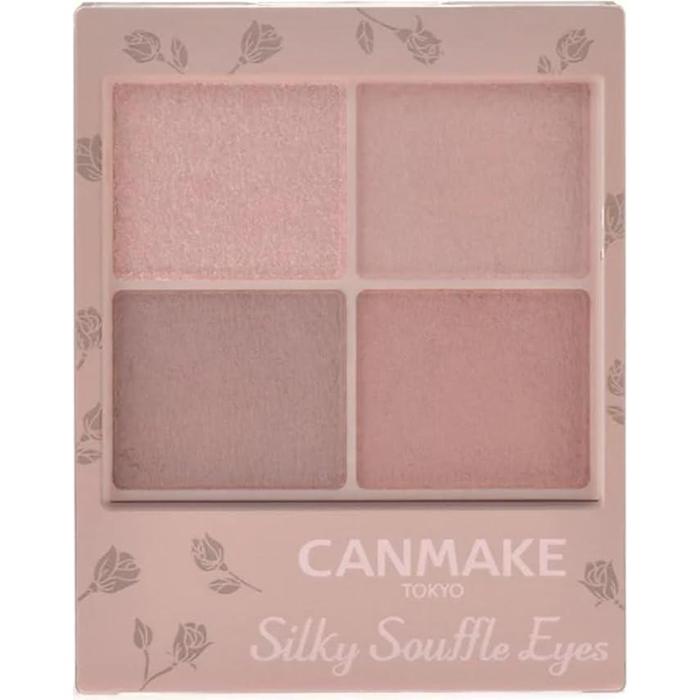CANMAKE Silky Souffle Eyes 4-Color Eyeshadow Palette – Soft Matte & Pearl Finish