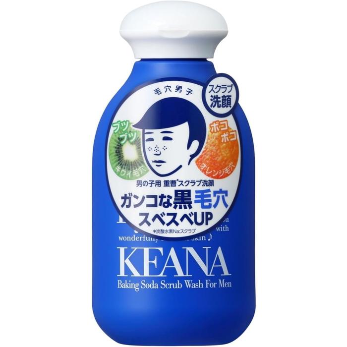 Keana Nadeshiko Boy’s Baking Soda Scrub Face Wash Powder – Triple Action Cleanser for Black Pores 100g [Alcohol-free]