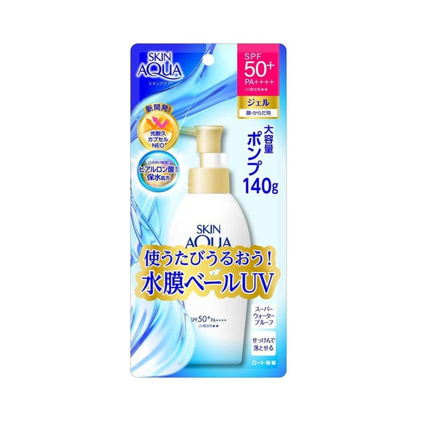 Sunscreen Gel SPF 50+ PA++++ (Skin Aqua 50+ Super Moisture Gel) 140g [With alcohol]